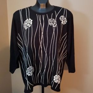 C.D. Daniel's Rose Print Sweater